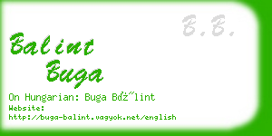 balint buga business card